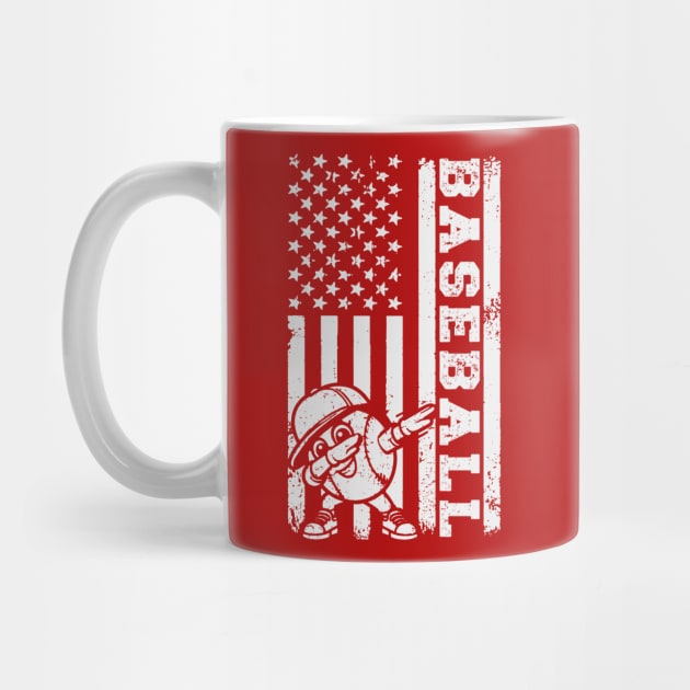 Baseball American Flag by Etopix